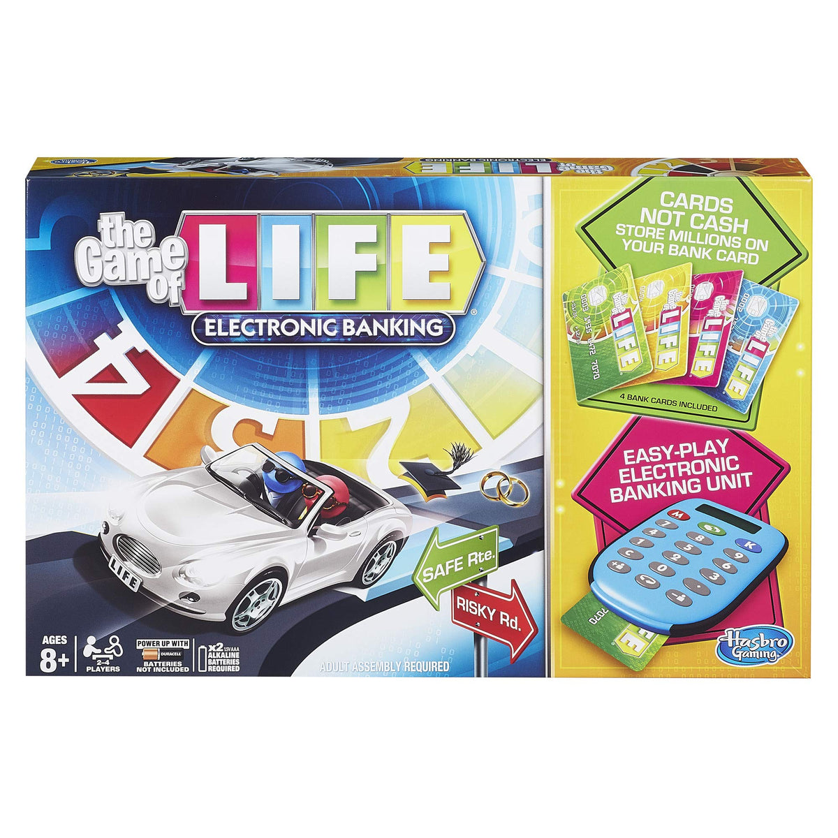 Hasbro Gaming The Game of Life board with electronic banking unit for quick play.