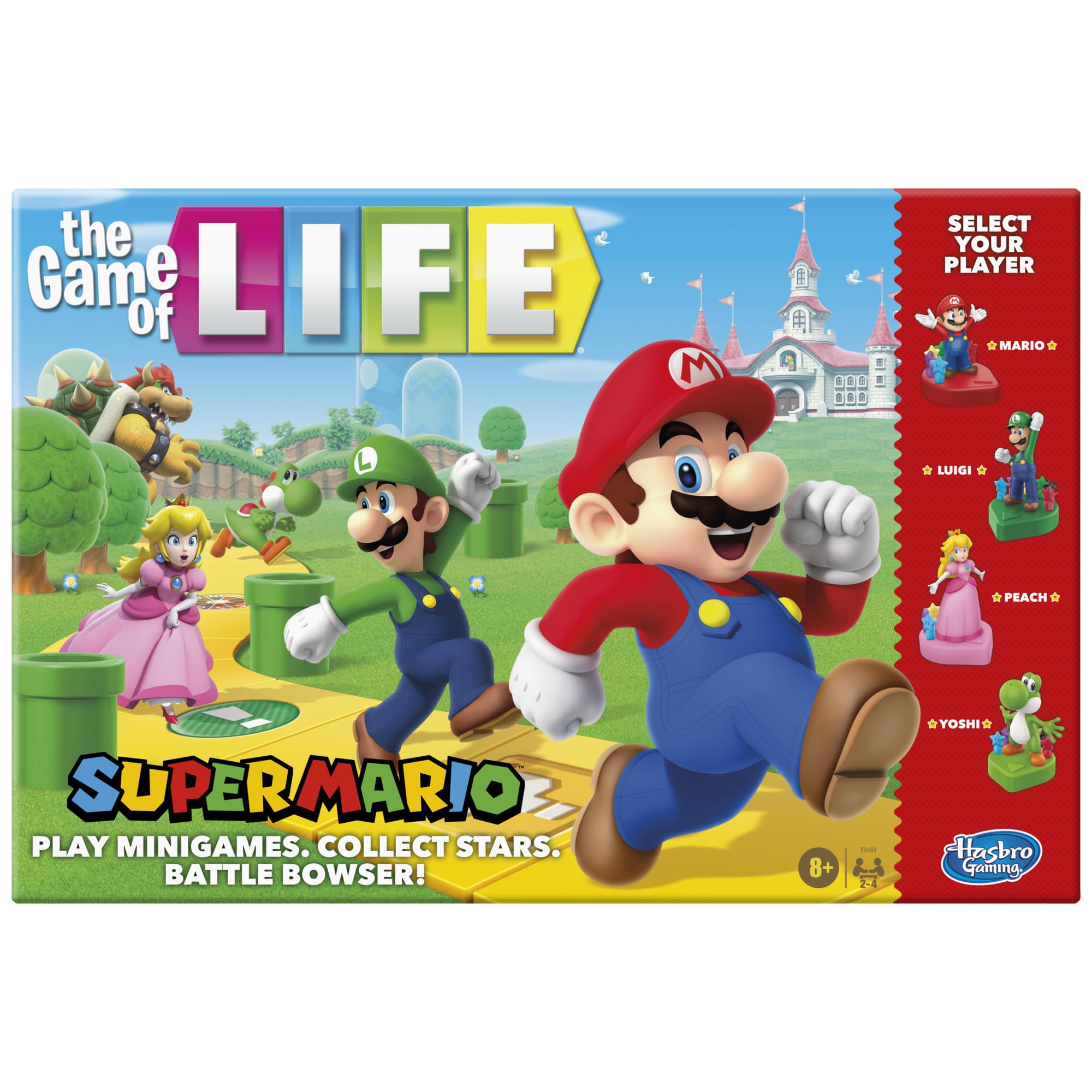 Hasbro Gaming Game of Life: Super Mario Edition gameboard for family play.