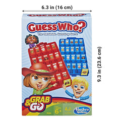 Hasbro Gaming Grab and Go Guess Who on-the-go design fits family game nights.