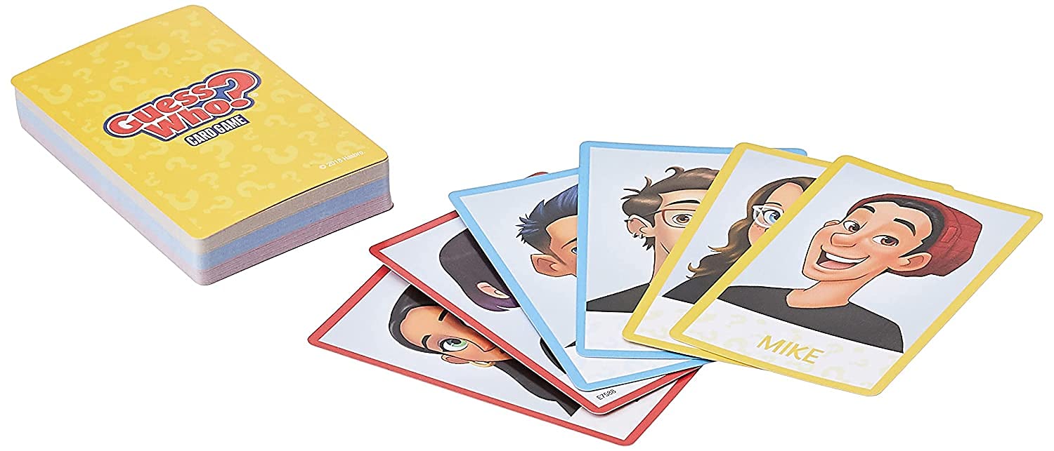 Hasbro Gaming Guess Who? face cards laid out for social play and quick strategy.