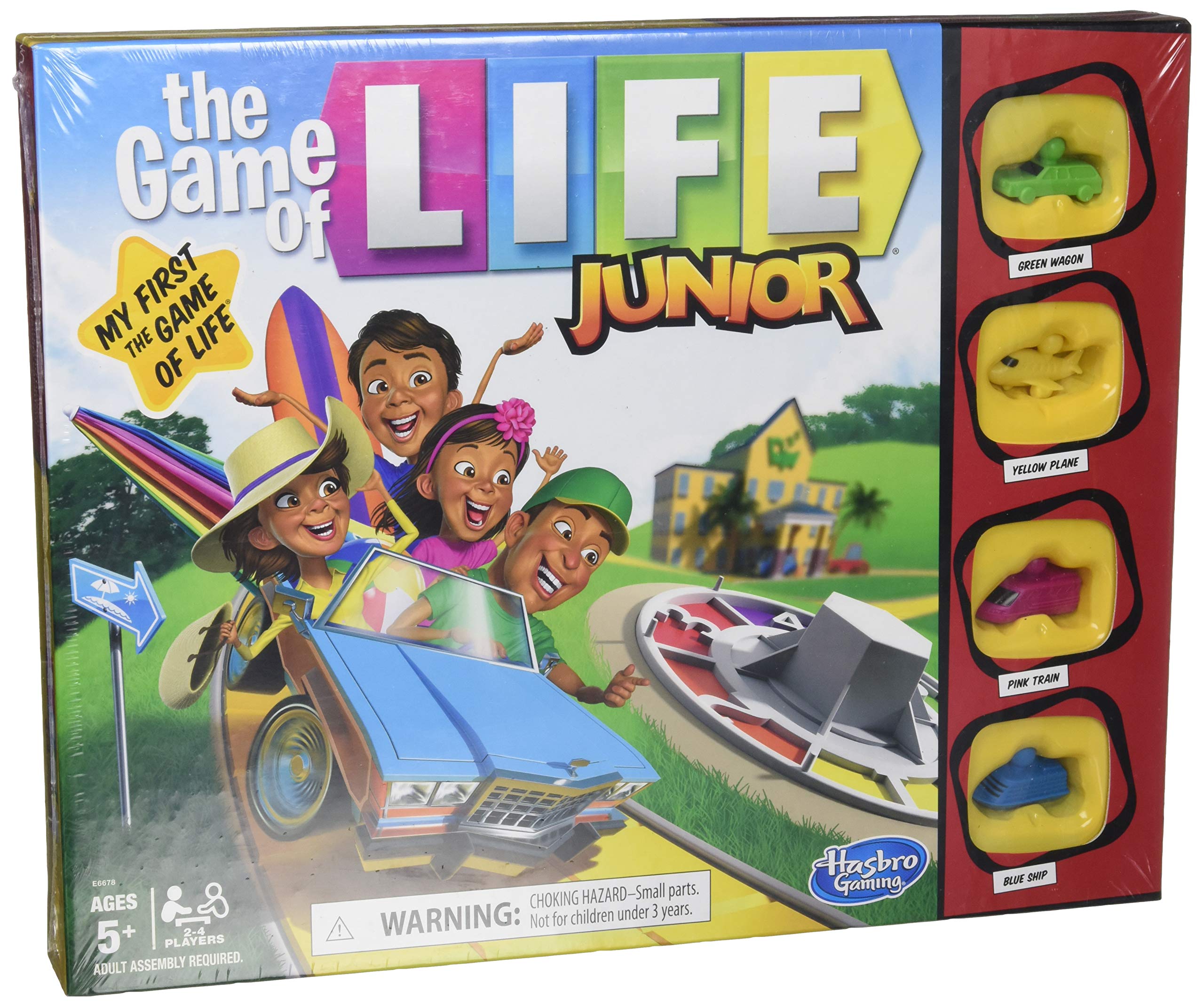 Hasbro Gaming The Game of Life Junior board with a vacation theme for family fun.