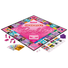 Hasbro Gaming Monopoly Barbie Fun board game Barbie dice bring exciting twists.