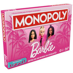 Hasbro Gaming Monopoly Barbie Fun board game dream wardrobe cards spark imaginative play and style moments.