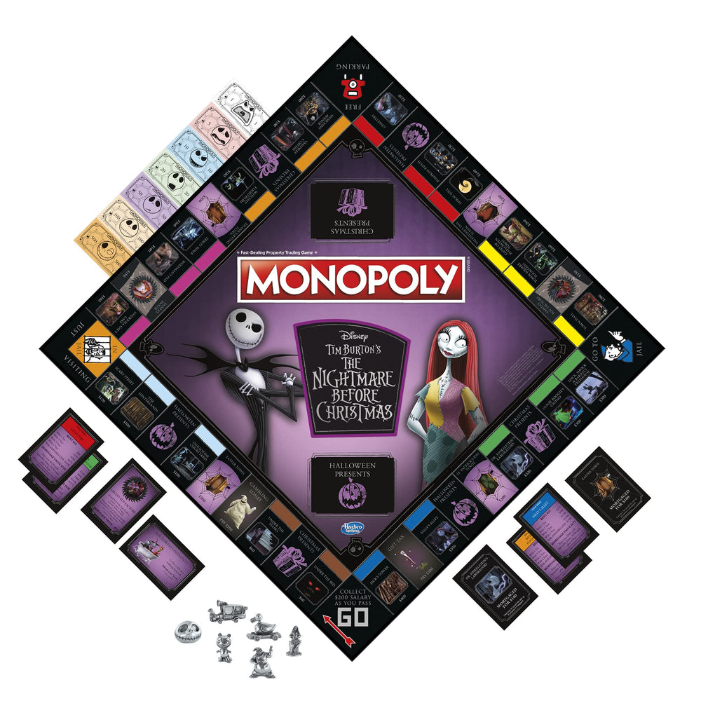 Hasbro Gaming Monopoly Disney Nightmare tokens set for characterful gameplay