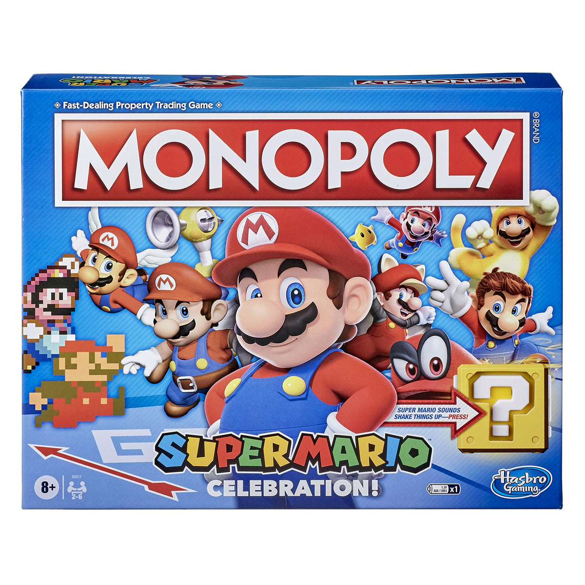 Hasbro Gaming Monopoly Super Mario Celebration board game play area for family fun