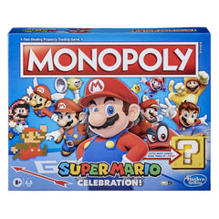 Hasbro Gaming Monopoly Super Mario Celebration board game play area for family fun