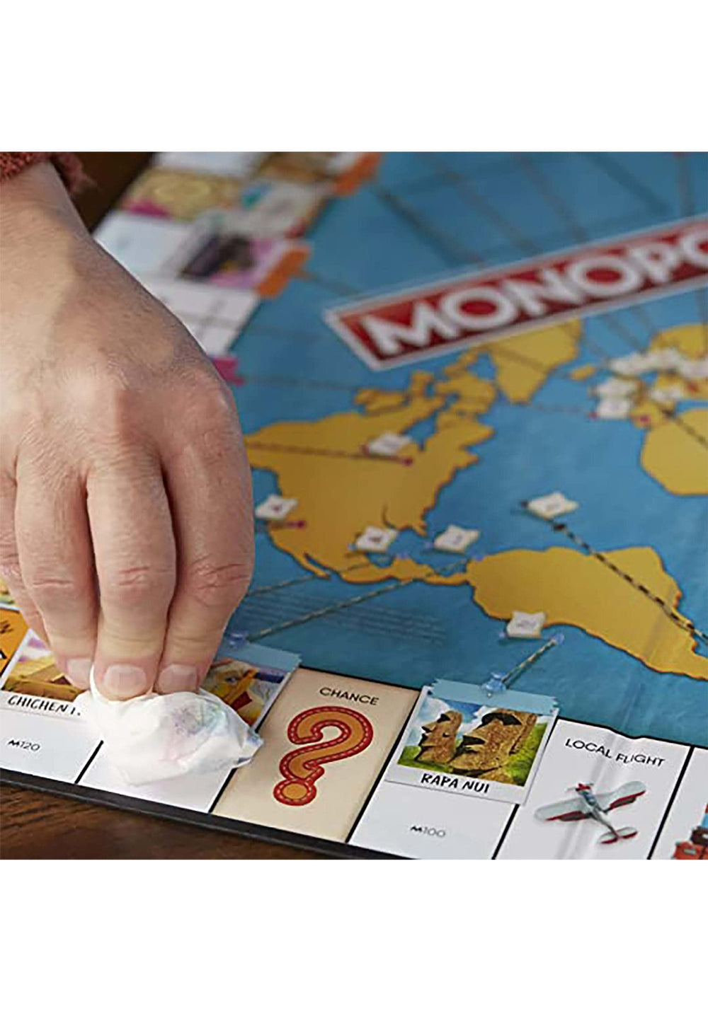 Hasbro Gaming Monopoly World Tour family-friendly design supports cozy game nights.