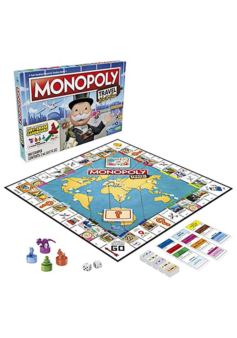 Hasbro Gaming Monopoly World Tour gameplay captures the excitement of visiting diverse places.