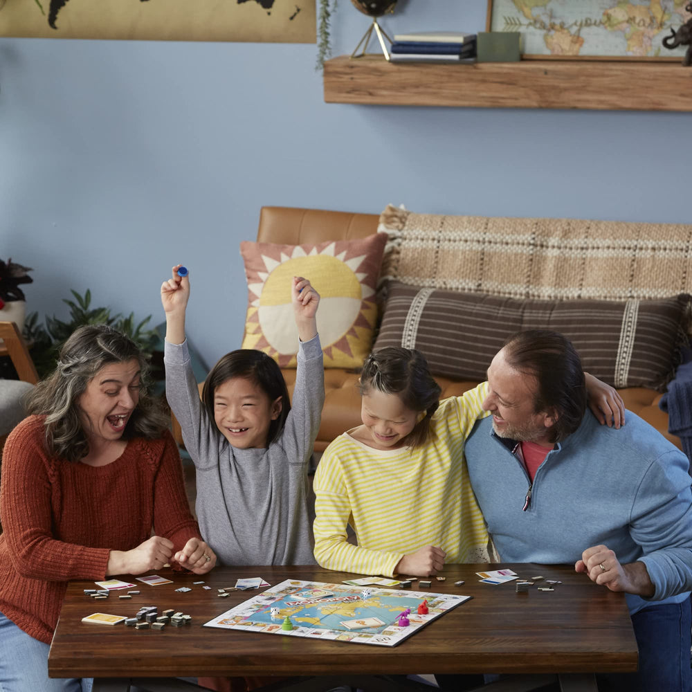 Hasbro Gaming Monopoly World Tour token stamper adds tactile marks of progress during play.
