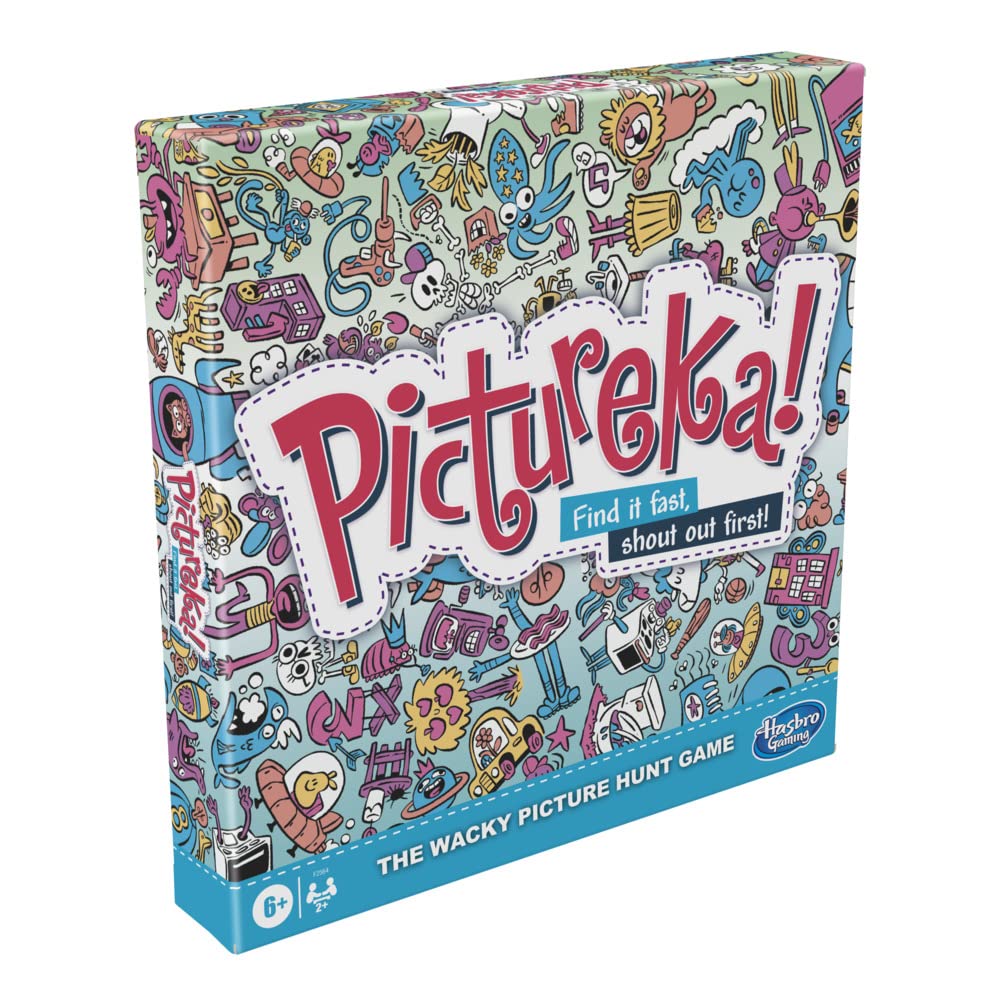Hasbro Gaming Pictureka! blue mission card guiding single-item find