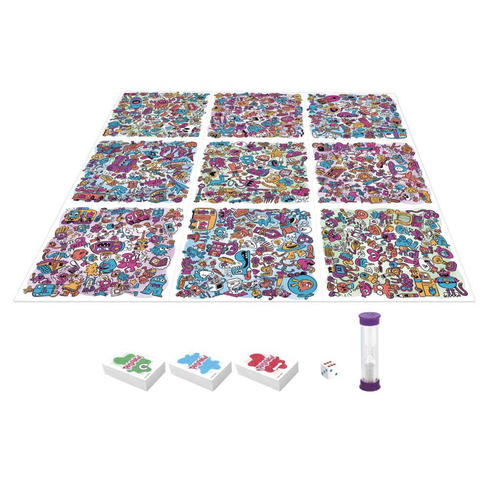 Hasbro Gaming Pictureka! red bid card introducing bidding to win a card