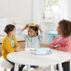 Hasbro Gaming Pretty Princess Unicorn Edition dress-up scene shows kids collaborating in play.