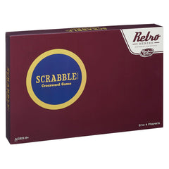 Hasbro Gaming Scrabble 1949 edition wooden tiles for tactile wordplay and durability.