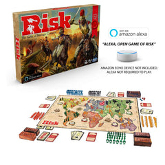 Hasbro Gaming Risk troops and territories in play, illustrating global strategy in action.