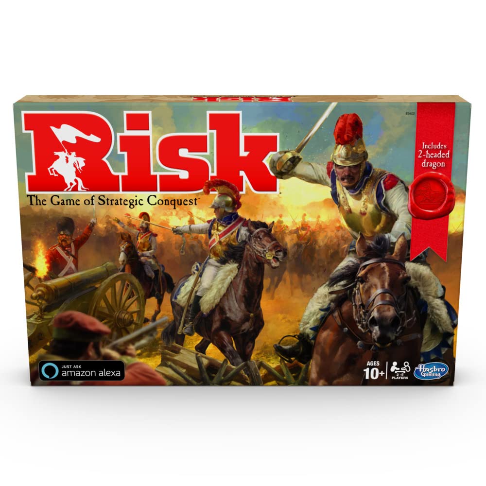 Hasbro Gaming Risk with Alexa skill on display, showcasing interactive gameplay possibilities.