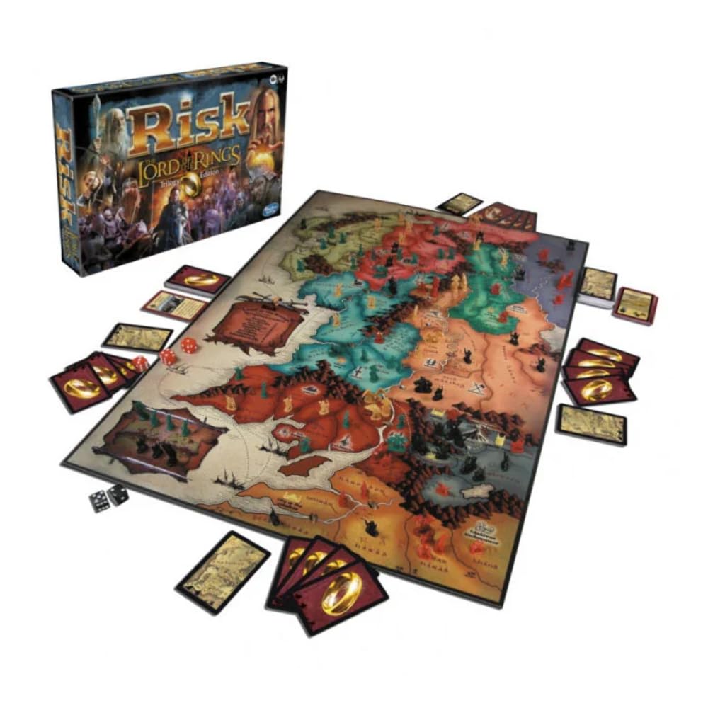 Hasbro Gaming Risk Lord of the Rings battalions enable dynamic army maneuvers during sessions.