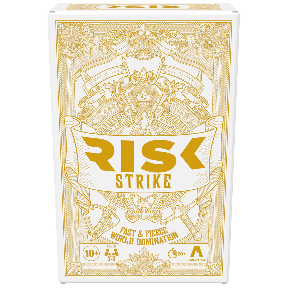 Hasbro Gaming Risk Strike box display shows compact, travel-ready setup