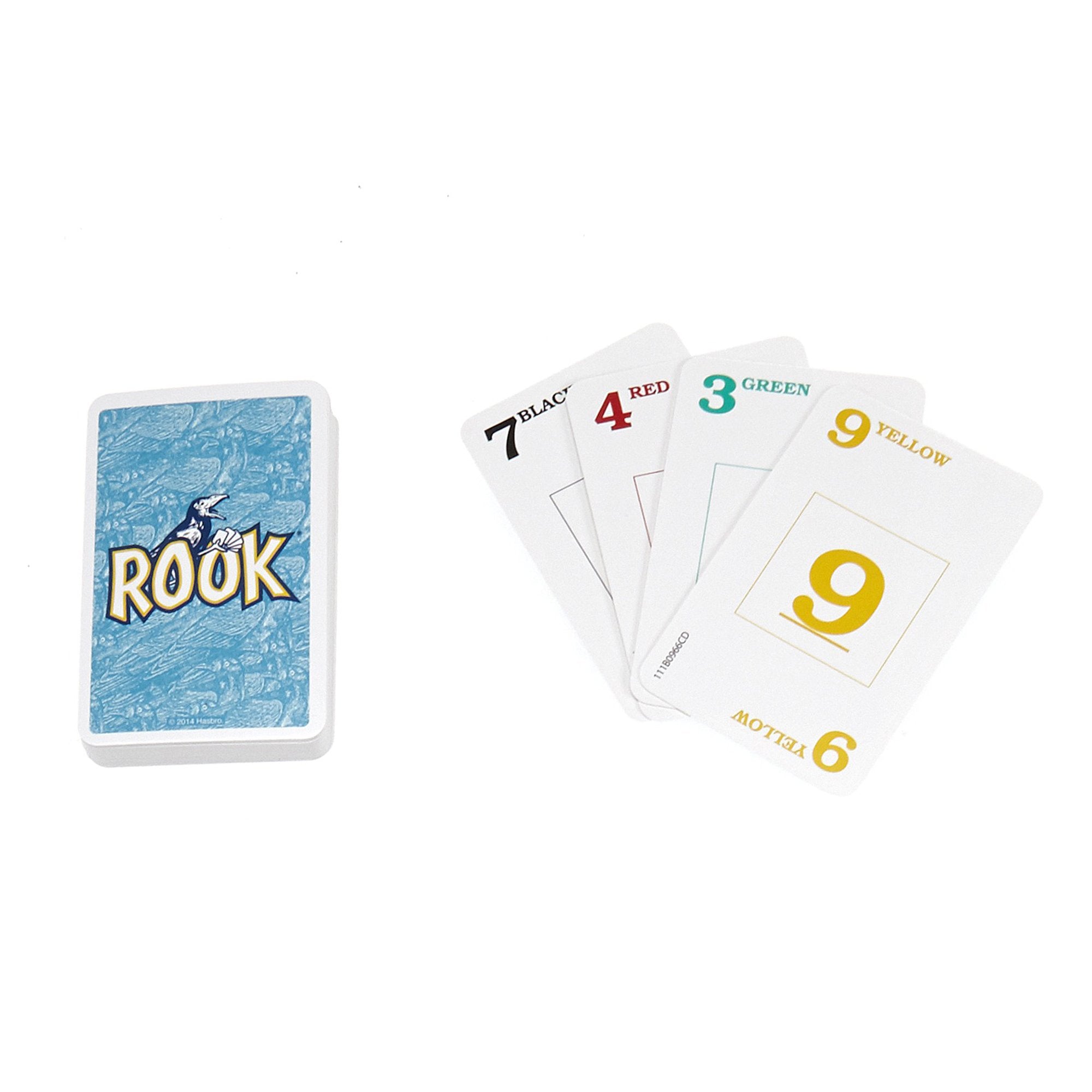 Hasbro Gaming Rook card game supports bidding and tricks for 2–6 players.