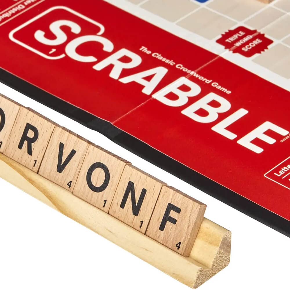 Hasbro Scrabble premium scoring squares boost potential high-scoring word plays