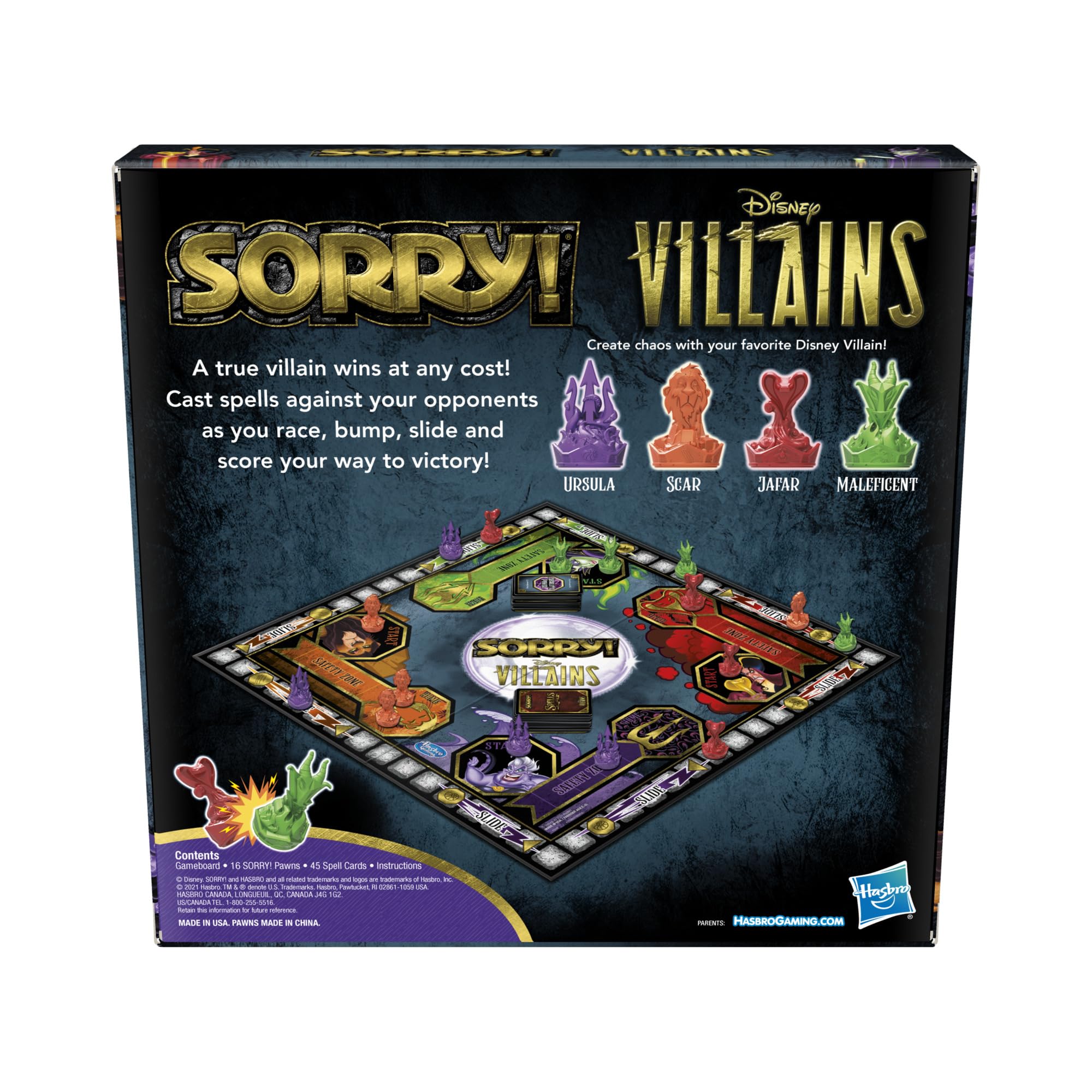 Hasbro Gaming Sorry! Spell cards deck shown for strategic twists and surprises.