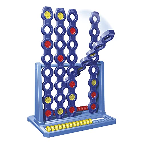 Hasbro Connect 4 Spin discs with spinning grid in action.