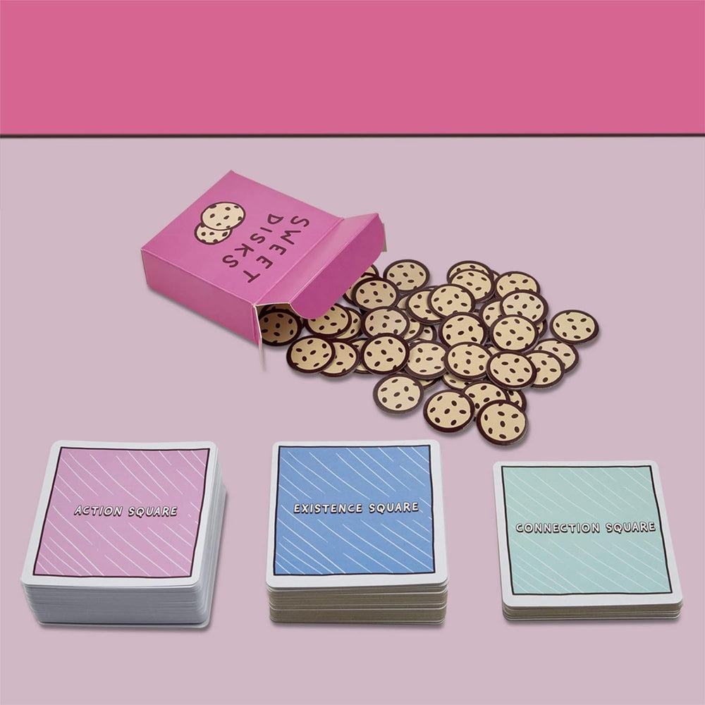 Hasbro Gaming Sweet Existence existence squares highlight choices during play.