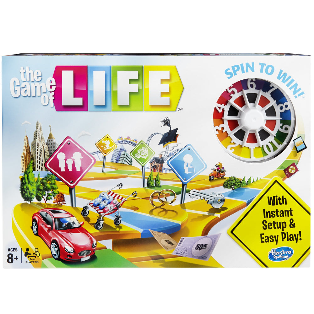 Hasbro Gaming The Game of Life board with spinner and money for family night