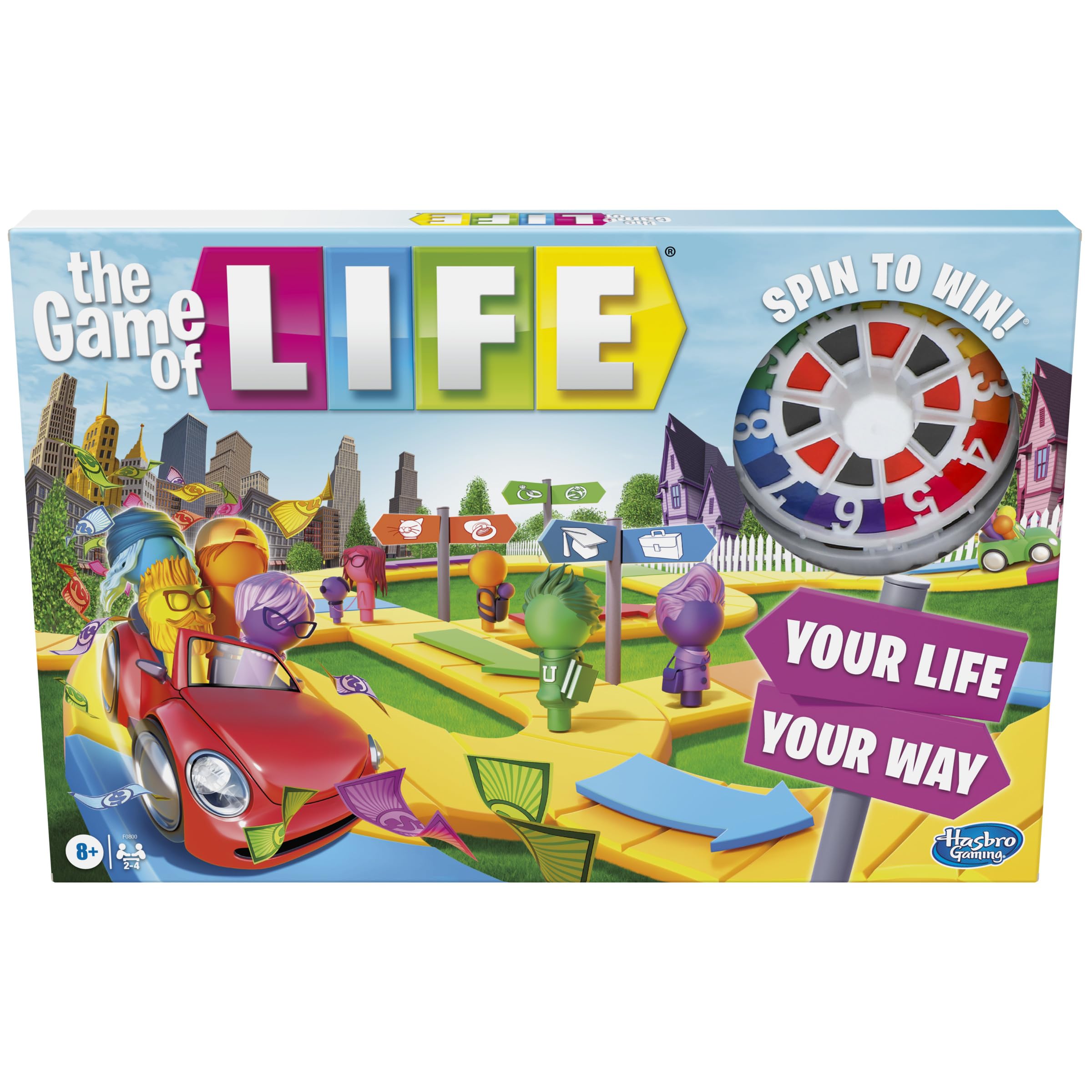 Hasbro Gaming The Game of Life gameboard for family play