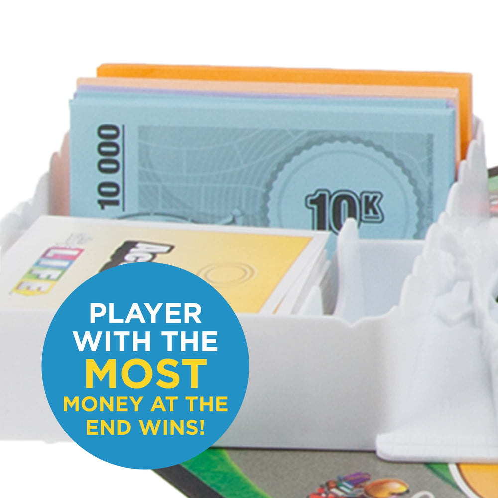 Retirement phase in Hasbro Game of Life highlighting wealth tally after rounds.