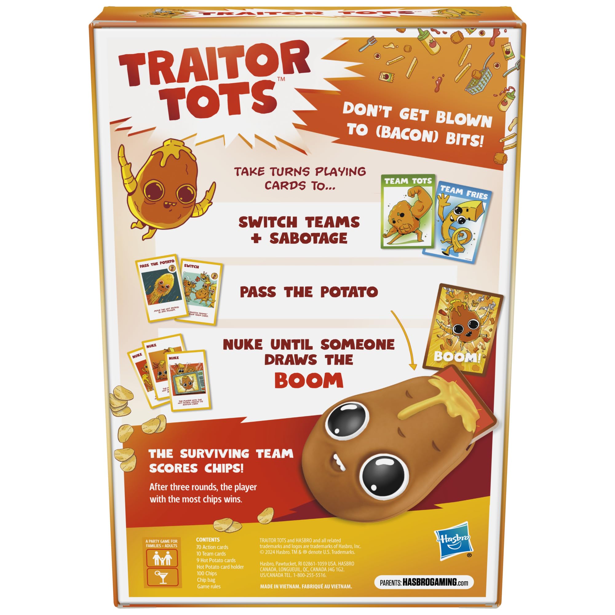 Hasbro Gaming Traitor Tots action cards enable playful sabotage without chaos.