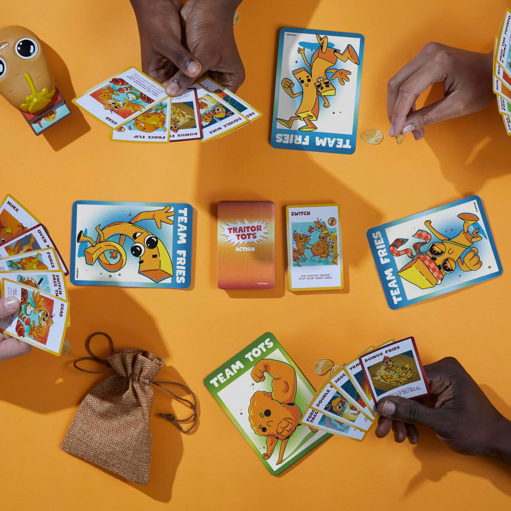 Hasbro Gaming Traitor Tots pass the potato mechanic keeps everyone engaged.
