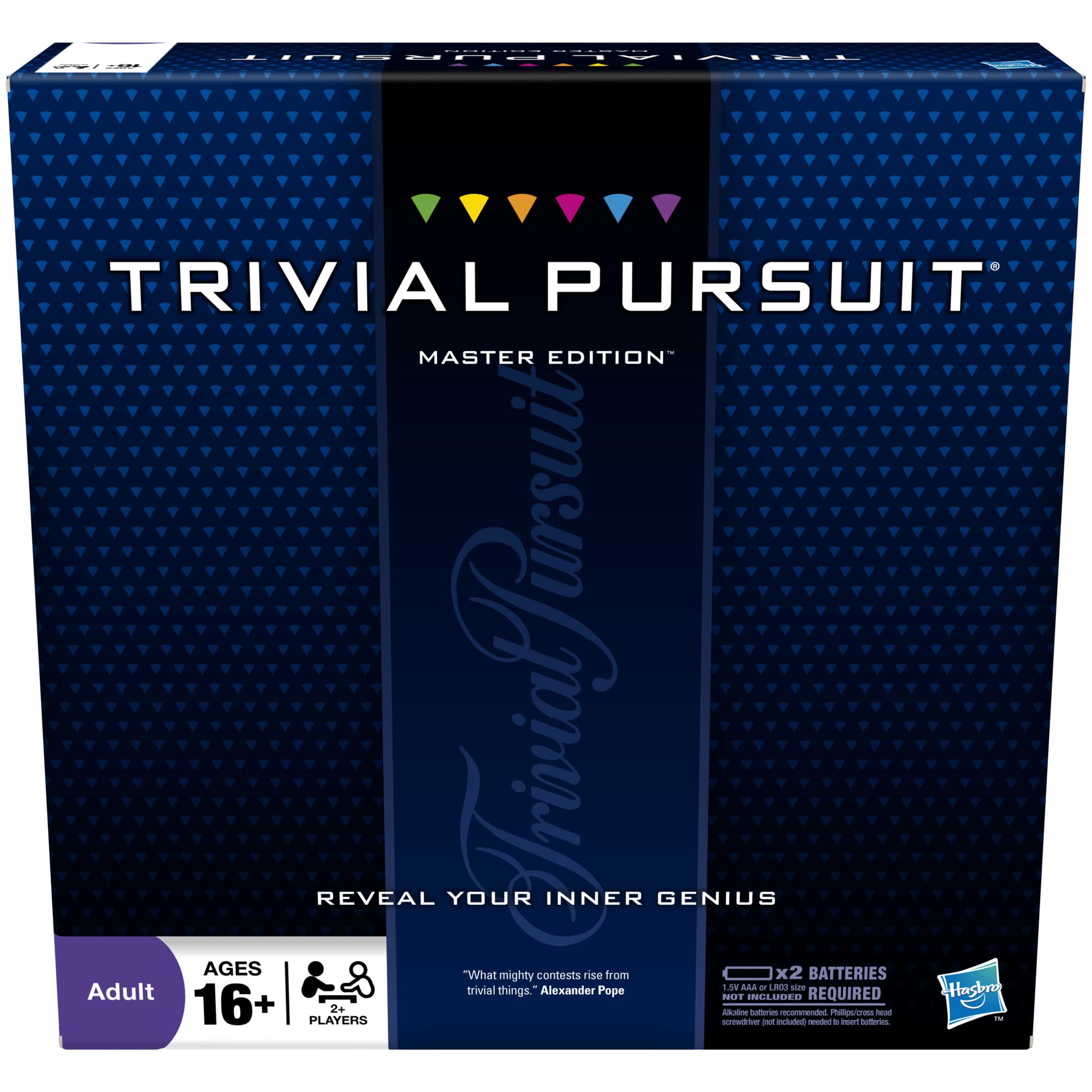 Hasbro Gaming Trivial Pursuit Master Edition board setup for classic trivia rounds