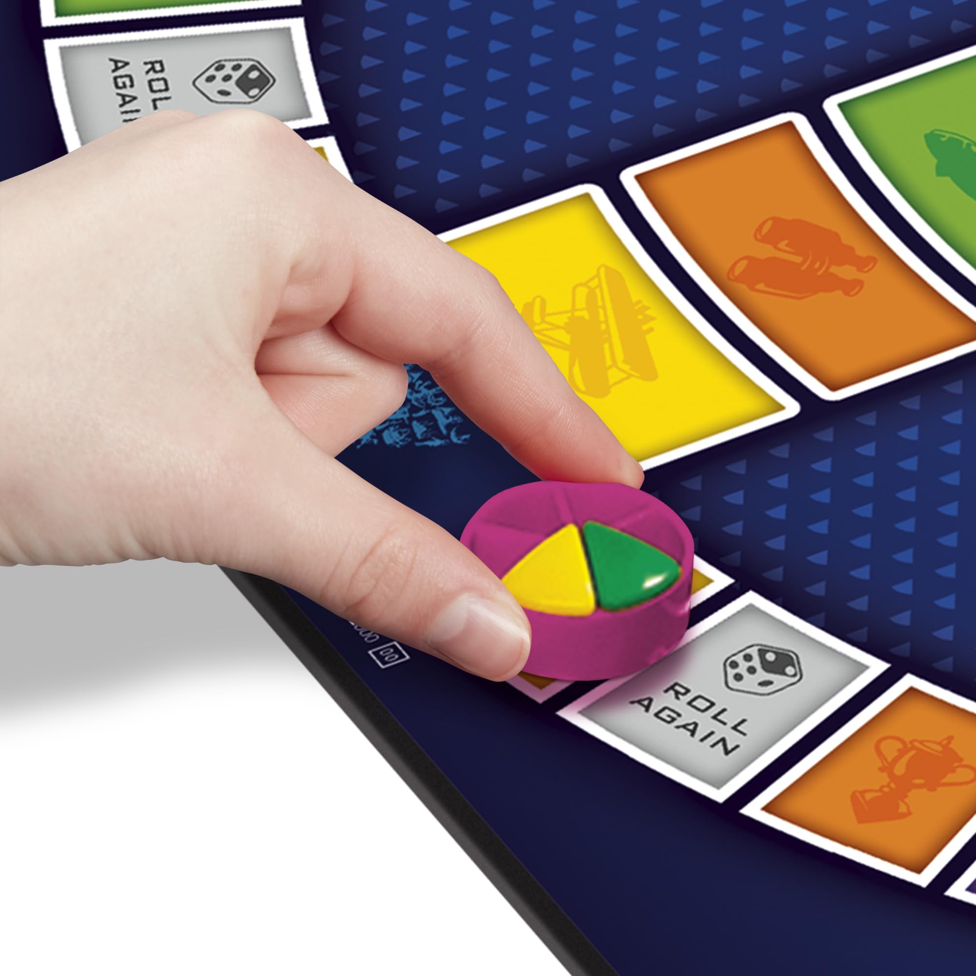 Hasbro Gaming Trivial Pursuit Master Edition wedges and tokens ready for play