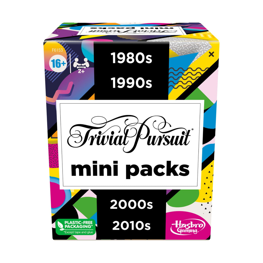 Hasbro Gaming Trivial Pursuit Mini Pack 1980s questions for nostalgic trivia fun at parties