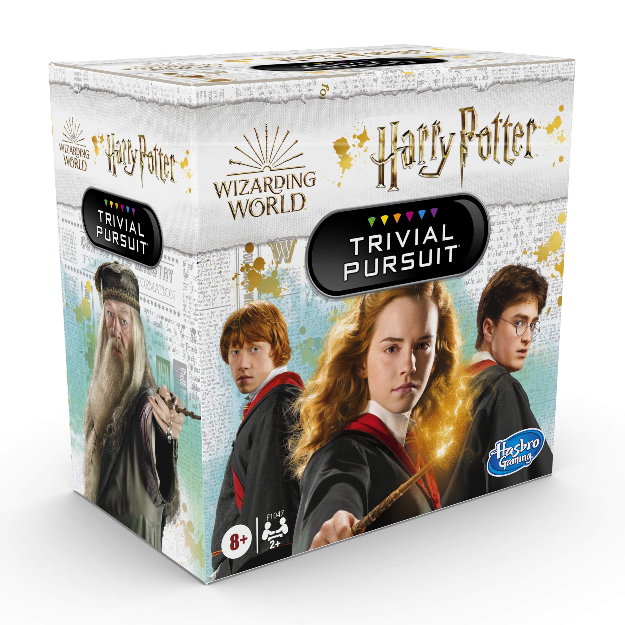 Hasbro Gaming Trivial Pursuit Wizarding World question cards with 600 prompts for fans.