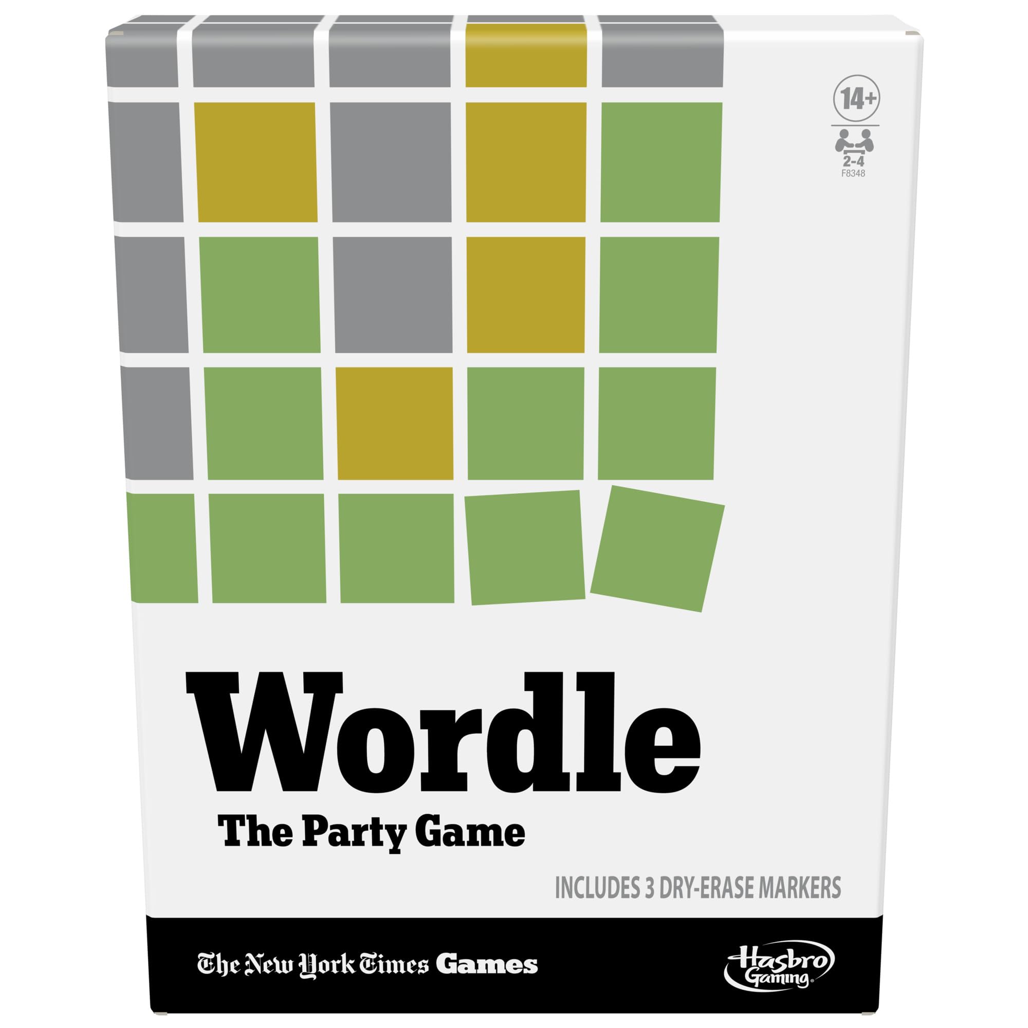 Hasbro Wordle: The Party Game front cover inviting group wordplay and social play.