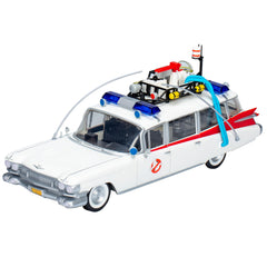 Hasbro Ghostbusters Ecto-1 1984 front view for display on a collector shelf