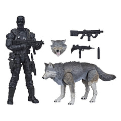 Hasbro G.I. Joe Snake Eyes & Timber Alpha Commandos figure front view, ideal for dynamic posing and display.