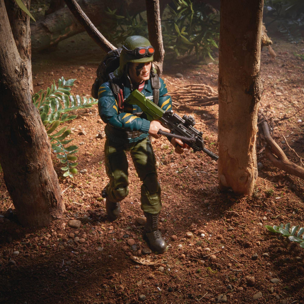 Hasbro G.I. Joe Classified Tiger Force Dusty 6-inch figure on display shelves