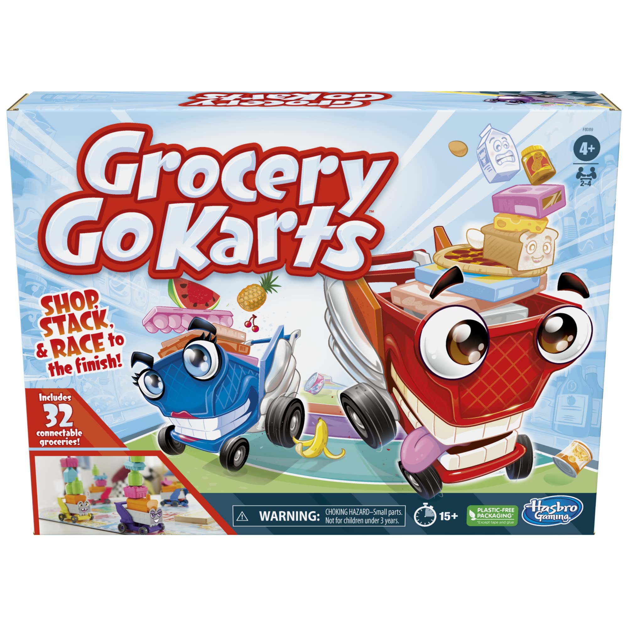 Hasbro Grocery Go Karts with four kart movers for energetic family racing