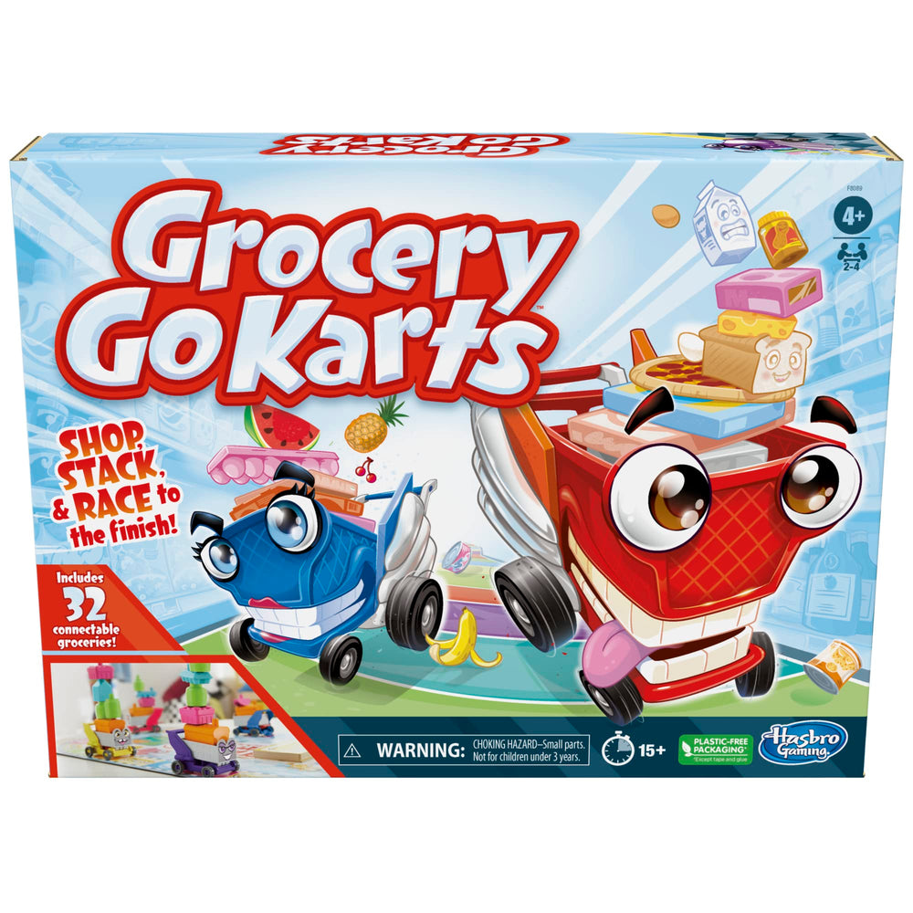 Hasbro Grocery Go Karts with four kart movers for energetic family racing