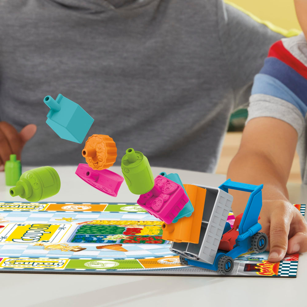 Tilt and balance action on the Grocery Go Karts set