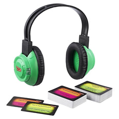 Hasbro Hearing Things game headphones for lip-reading challenges with built-in sound and timer.