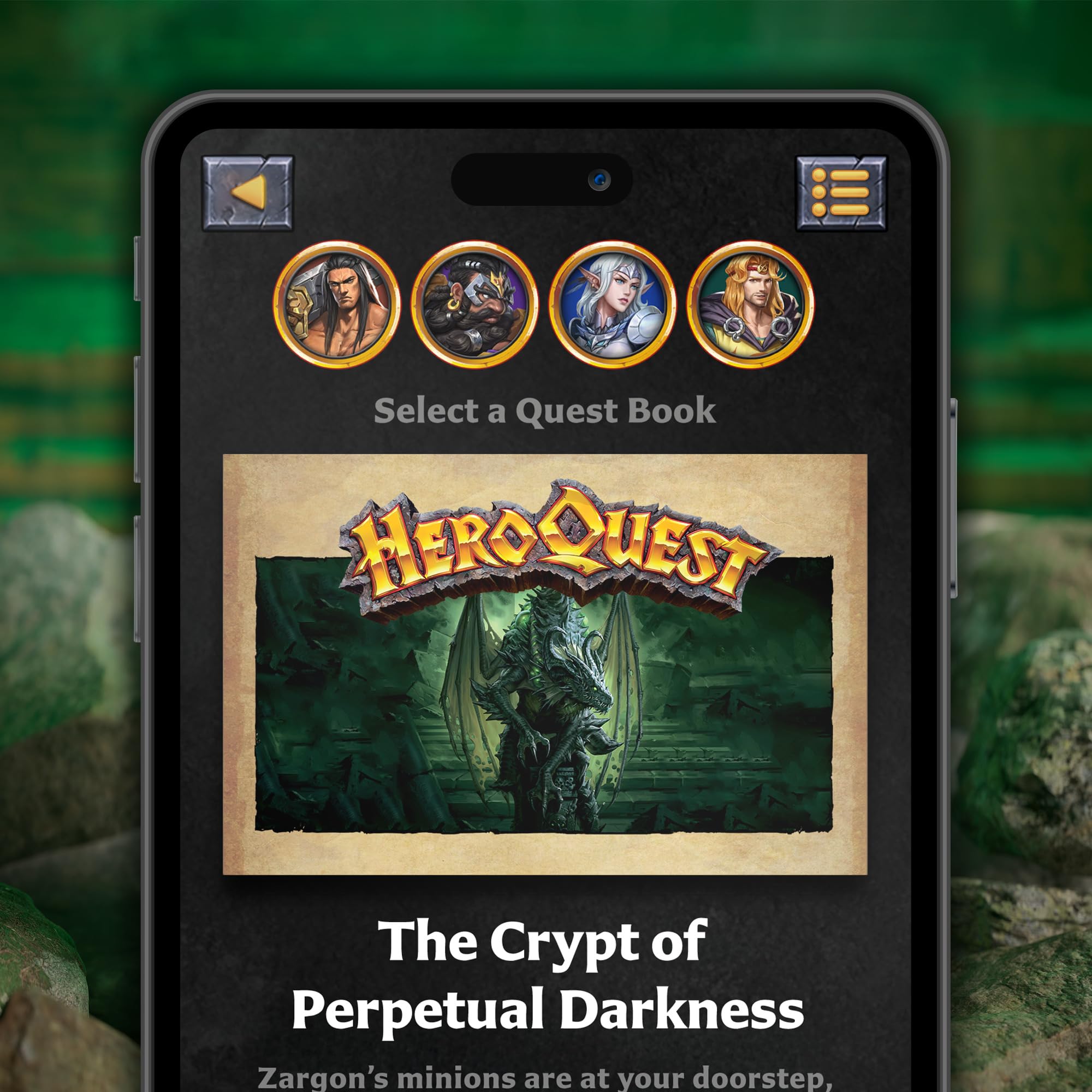 Hasbro HeroQuest crypt darkness elvish map art sparks immersive exploration.
