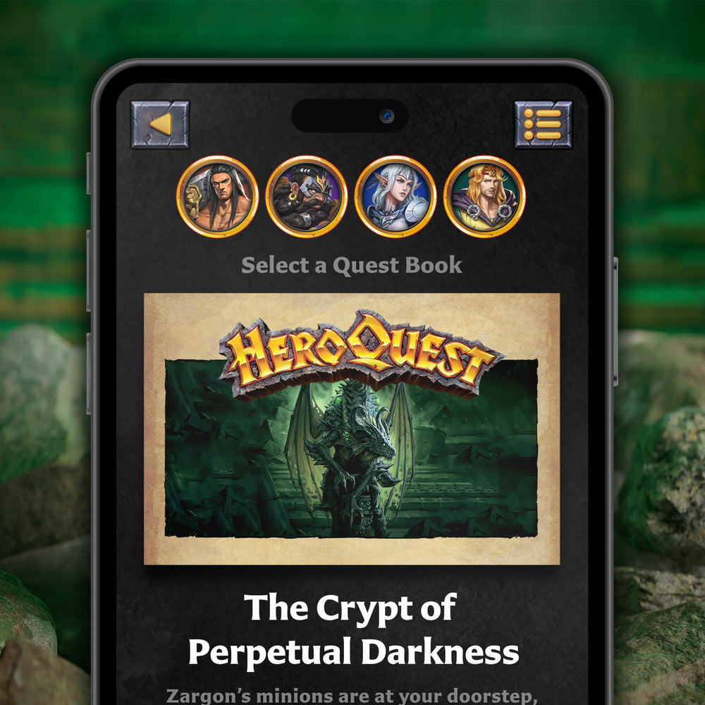 Hasbro HeroQuest crypt darkness elvish map art sparks immersive exploration.