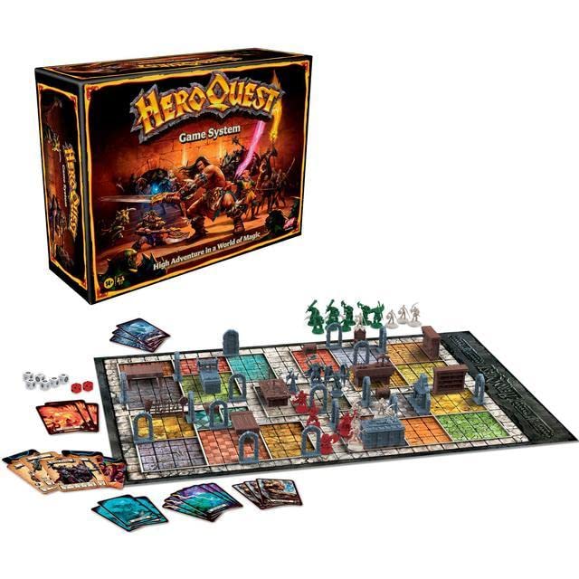 Hasbro HeroQuest dungeon map scene to plan explored routes and treasure hunts