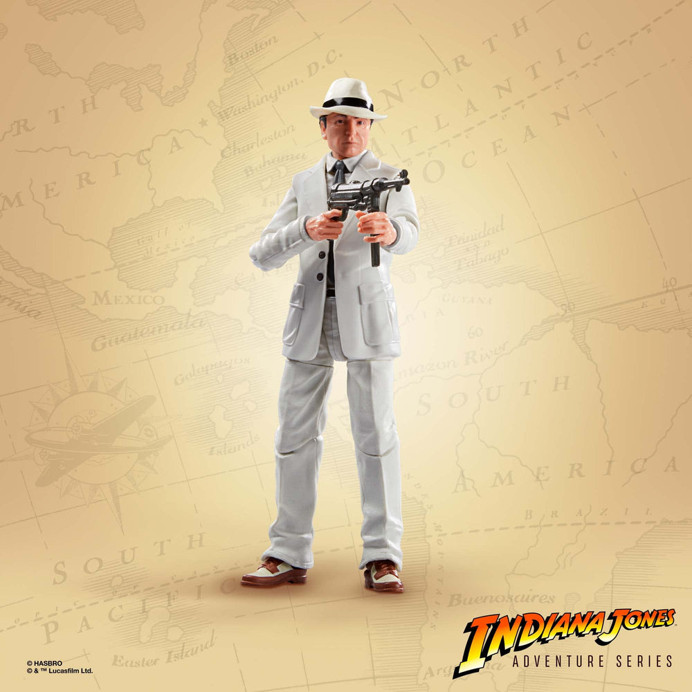 Hasbro Indiana Jones detachable machine gun accessory for authentic action setups.