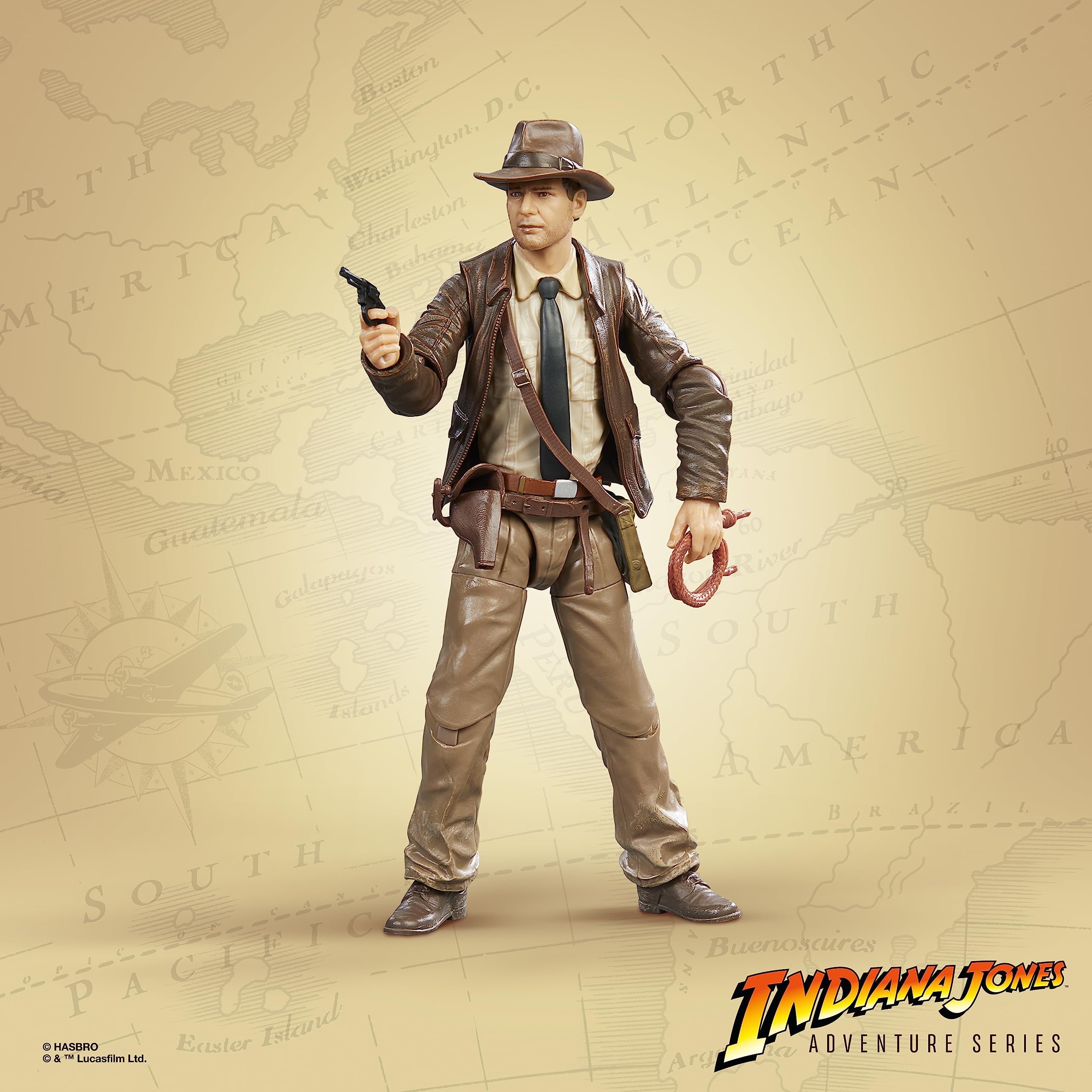 Hasbro Indiana Jones Last Crusade figure with machine gun accessory for dramatic battles.