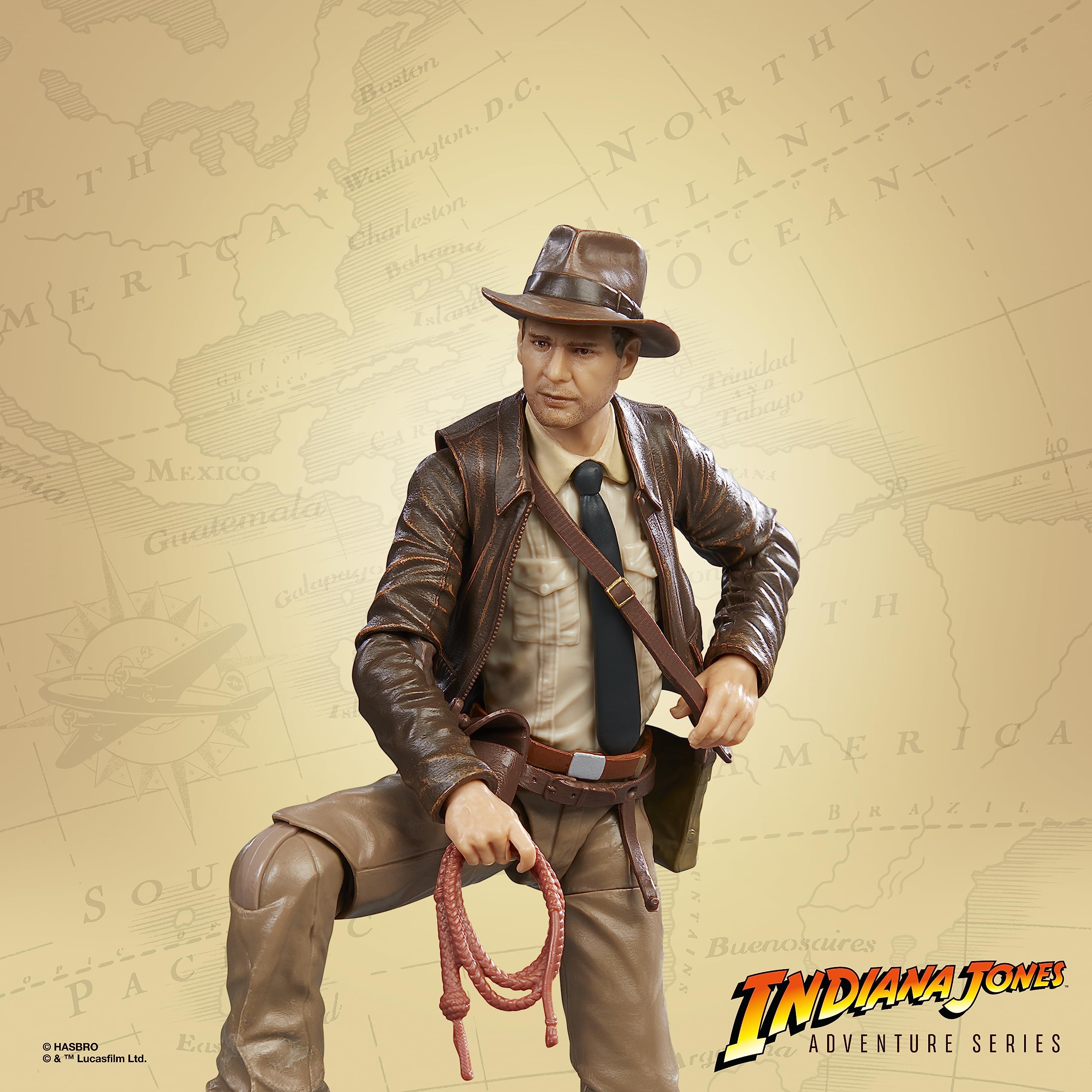 Hasbro Indiana Jones Last Crusade figure with pistol accessory for classic action.