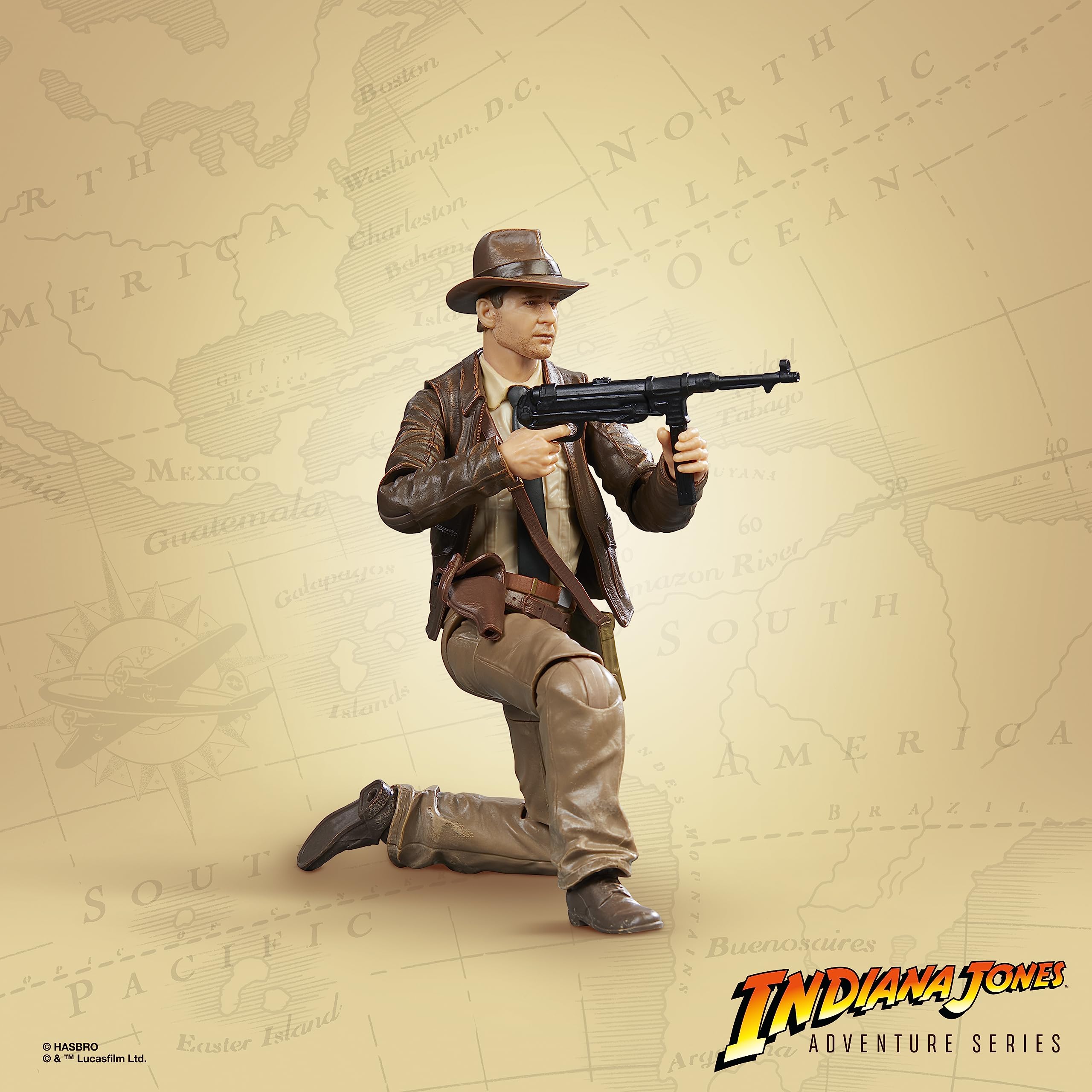 Hasbro Indiana Jones Last Crusade figure with whip accessory for chase sequences.